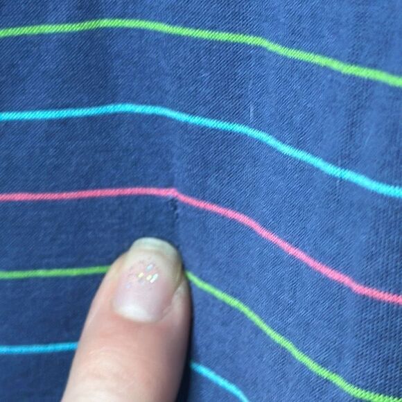 Peter Millar Mens Blue Pink Green Striped Short Sleeve Polo Shirt size xl LOOK - Picture 3 of 7